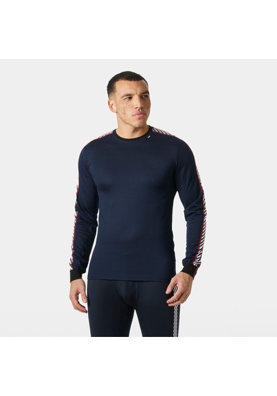 Helly Hansen Lifa Stripe Crew Erkek Termal Üst İçlik Lacivert