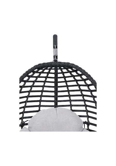 Niron Royal Rattan Bahçe Salıncağı Antrasit - Minderli Modern Salıncak