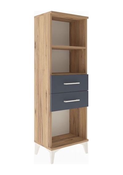 Arges Dolap 2 Raflı 2 Çekmeceli 44x30x134 Çam-antrasit Atlas Çam