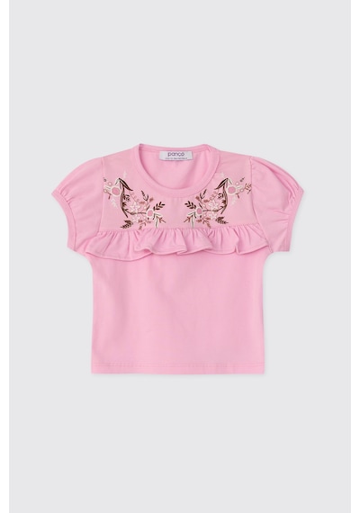 Panço Kız Bebek Pembe Tişört 2611gb05057