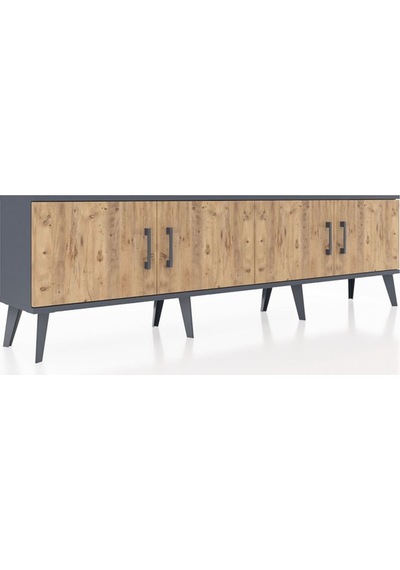 Arges Tv Ünitesi 2 Raflı 4 Kapaklı 176x30x51 Antrasit-çam/antrasit Atlas Çam/antrasıt Arges Tv Ünitesi 2 Raflı 4 Kapaklı 176x30x51 Antrasit-çam/antrasit Atlas Çam/antrasıt