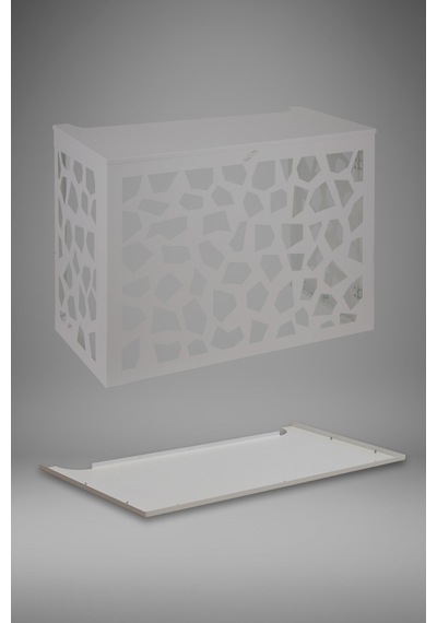 Klima Motoru/dış Ünite Gizleme/koruma Kafesi S Alt Panel Beyaz