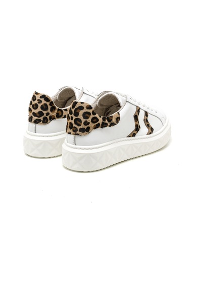 Sneaker Günlük Kadın Mar-25y-209-8825 John May Beyaz-leopar Beyaz