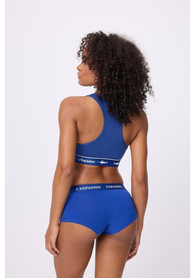 Racer Crop Top Racer Back Crop Top-3'li Avantaj Paketi-3397 Amblem Mavisi