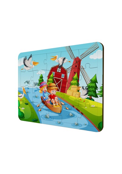 Çocuklar Için Ahşap Puzzle 3'Lü Set Maceracı Çocuklar Serisi