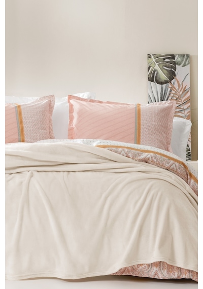 Yataş Bedding Olenna Çift Kişilik Wellsoft Battaniye - Ekru