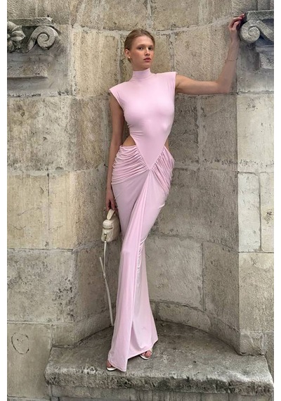 Arisa Kolsuz Maxi Elbise - Pembe