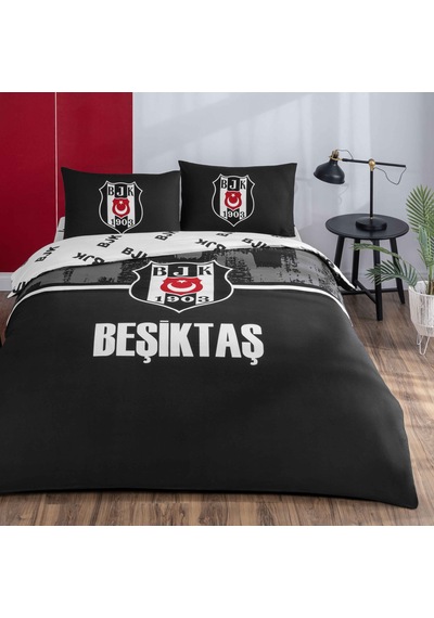 Taç Lisanslı Beşiktaş Arma Pamuk Çift Kişilik Nevresim Takımı 000000001000051934 Çok Renkli