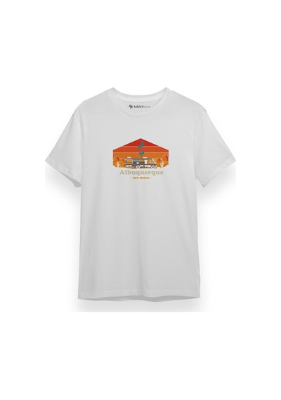 Breaking Bad Albuquerque Beyaz Kısa Kol Erkek Tshirt 001