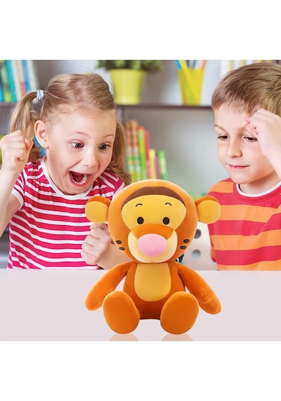 İthal Kumaş Winnie The Pooh Tiger Kaplan Anime Figür Peluş Oyuncak Uyku & Oyun Arkadaşı 50 Cm. Turuncu