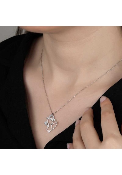 Swarovski Taşlı Gümüş Su Perisi Kadın Kolye (522140201)