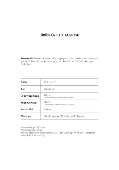 it's basic Kadın Antrasit Renk Neptun Kemer Detaylı Palazzo Fit Pileli Pantolon