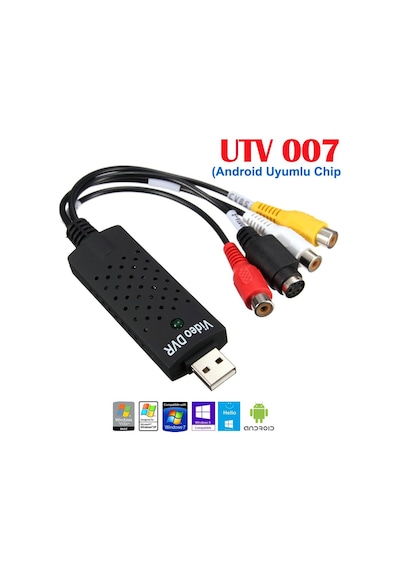 Utv007 Chip Android Otg Windows 10 Uyumlu Usb Video Capture Kartı