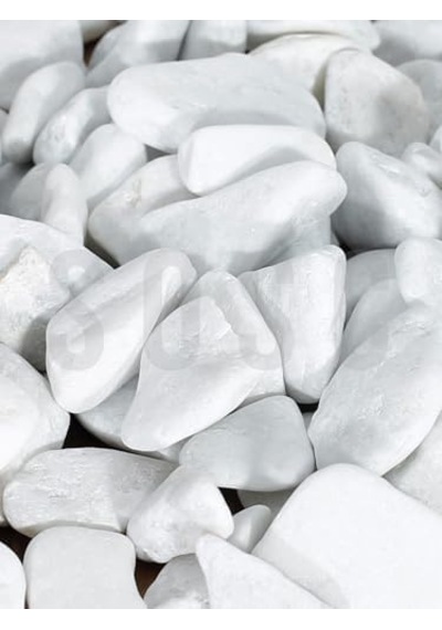 Natural Beyaz Dolomit Dekoratif Çakıl Taşı, İç Ve Dış Mekan Peyzaj İçin, 2-4 Cm, 1 Kg, Bahçe Saksı Süsü