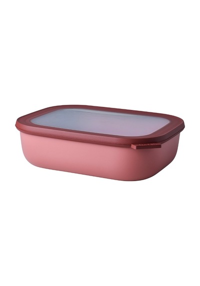 Multi Bowl Cirqula Rectangular Saklama Kabı 2000 Ml Kırmızı-7520 Vivid Mauve