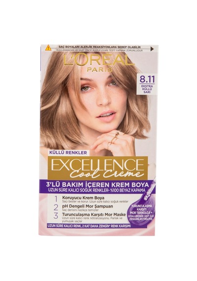 L Oréal Paris Excellence Cool Creme Saç Boyası 8.11 Ekstra Küllü Sarı