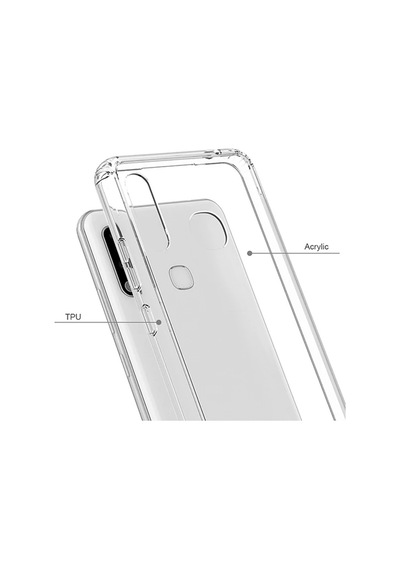 Ally Sm Galaxy Uyumlu A70e Anti -drop Darbe Emici Silikon  Kılıf Shockproof  Kılıf - 5775 Şeffaf