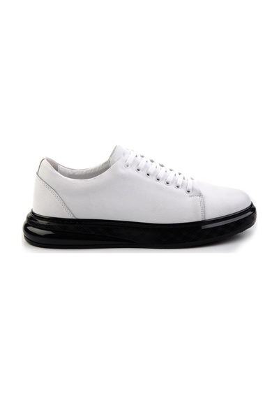 Bambi Beyaz Leather Erkek Sneaker E01081010303 Beyaz