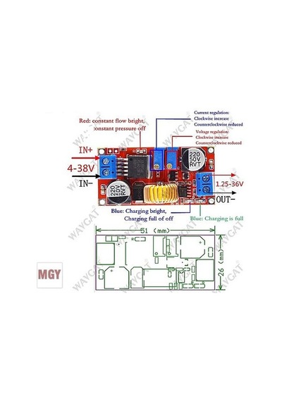 5A Cc-Cv Akım Ve Gerilim Ayarlanır Dc Şarj - Stepdown Regülatör