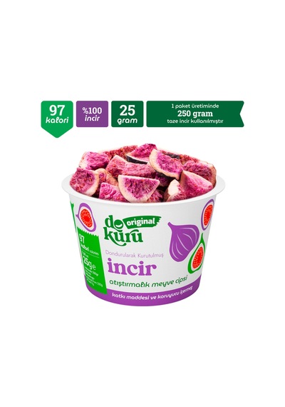 İncir Kuru Meyve Cipsi - Dondurularak Kurutulmuş Freeze Dried Çıtır İncir