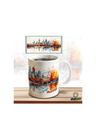 Ghostbastır Design Montreal Kupa Bardak Tek Adet K0618 çok renkli