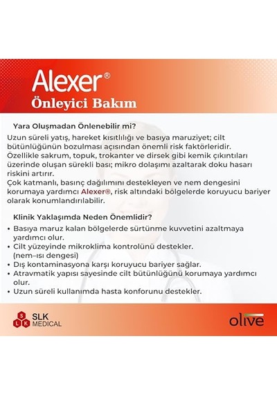 Silikon Jel Yapışkan Kenarlı Çok Katmanlı Steril Yara Örtüsü 15x15cm