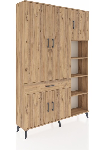 Arges Dolap 10 Raflı Tek Çekmeceli 5 Kapaklı 132x30x195 Çam-çam/çam Atlas Çam/atlas Çam Arges Dolap 10 Raflı Tek Çekmeceli 5 Kapaklı 132x30x195 Çam-çam/çam Atlas Çam/atlas Çam