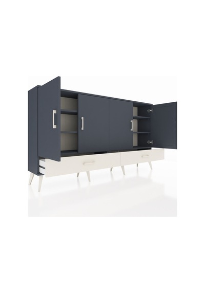 Arges Konsol 6 Raflı 2 Çekmeceli 4 Kapaklı 176x30x99 Antrasit-ant Antrasit-antrasit/aytaşı Arges Konsol 6 Raflı 2 Çekmeceli 4 Kapaklı 176x30x99 Antrasit-ant Antrasit-antrasit/aytaşı