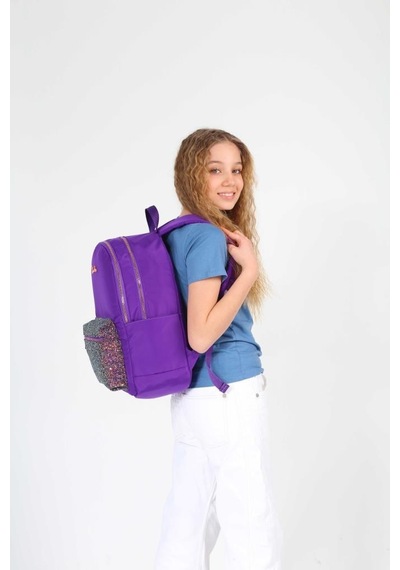 Kaukko Bright Sırt Çantası Taşlı Mor K1652