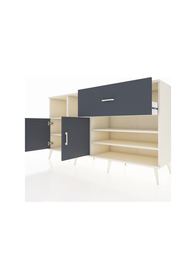 Hyperion Konsol 6 Raflı Tek Çekmeceli 2 Kapaklı 176x44x99 Aytaşı-antrasit Aytası/antrasıt - Aytası Hyperion Konsol 6 Raflı Tek Çekmeceli 2 Kapaklı 176x44x99 Aytaşı-antrasit Aytası/antrasıt - Aytası