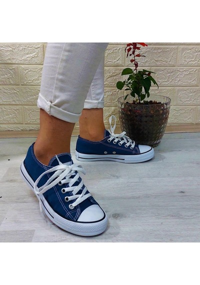 Fiyra 554 Kot Mavi Kısa Unisex Sneaker Keten Spor Ayakkabı 001