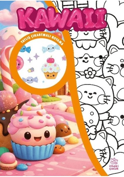 Kawaii Çıkartmalı Boyama Kitabı - Aıaı-837304