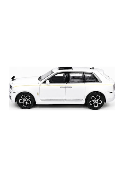 Beyaz Metal Lüks Suv Oyuncak Araba Açılır Kapılı Bagajlı Çek Bırak Model Araç