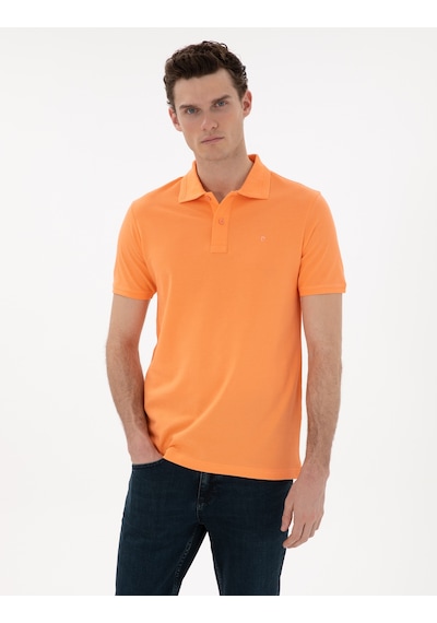 Pierre Cardin Erkek Mercan Tişört Basic 50302561-vr186 MERCAN