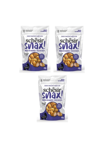 Schesir Snax Sığır Etli Dolgulu Kedi Ödül Maması 60 G X 3 Adet