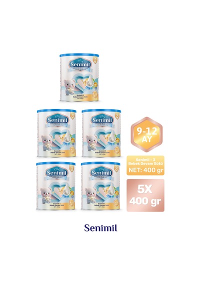 Senimil 3 Bebek Devam Sütü 400 G 5 Adet