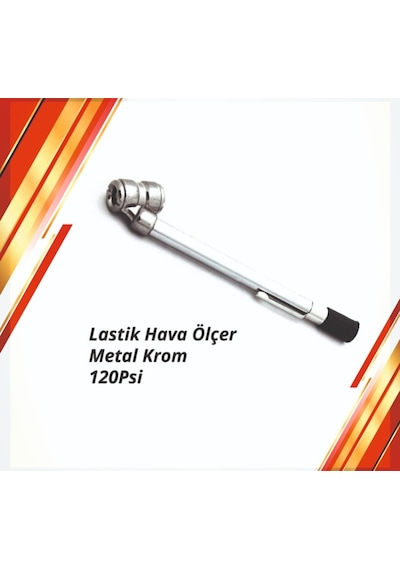 Araç Lastik Hava Basınç Ölçer 10-120 Psi Metal