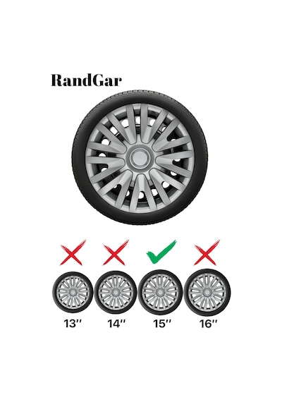 Citroen Xsara 15 İnç Jant Kapağı 4 Adet Gri G112 Rand