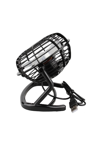 Masaüstü Usb Mini Fan - Taşınabilir Usb Vantilatör - Plastik - Siyah