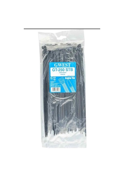 Gwest Gt 250 Stb 100 Adet 250x4.8mm Siyah Kablo Bağı