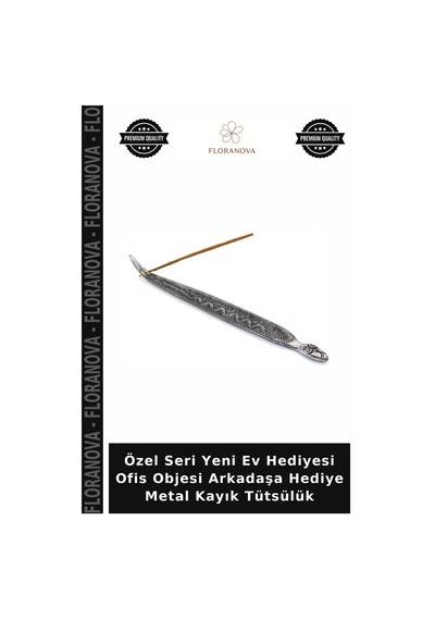 Özel Seri Yeni Ev Hediyesi Ofis Objesi Arkadaşa Hediye Metal Kayık Tütsülük