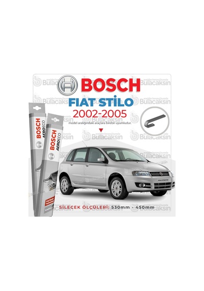 Fiat Stilo Muz Silecek Takımı 2002-2005 Bosch Aeroeco