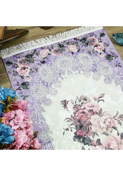 Lüks Hürrem Seccade Mor 70 X 117 Cm Çok Renkli