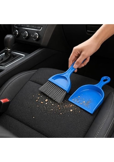 Orret Home Mini Faraşlı Fırça Seti Masa Temizleme Fırçası Araç İçi Temizlik Süpürgesi Mini Süpürge El Fırçası Toz Kir Toplama Aparatı Ofis Mutfak Araba Temizlik Seti Ergonomik Kompakt Tasarım Asorti