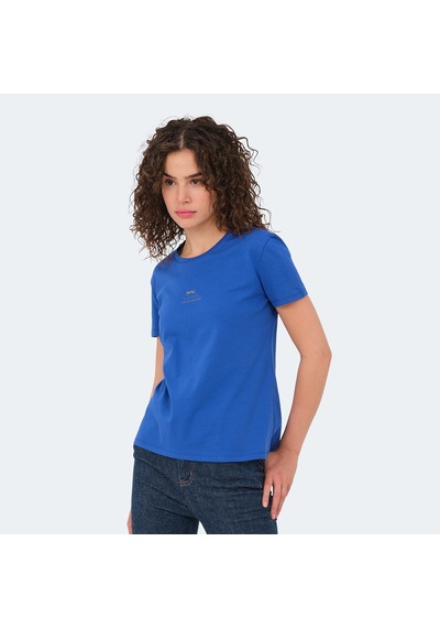 Slazenger VIRAJ Kadın  Saks Mavi Tişört