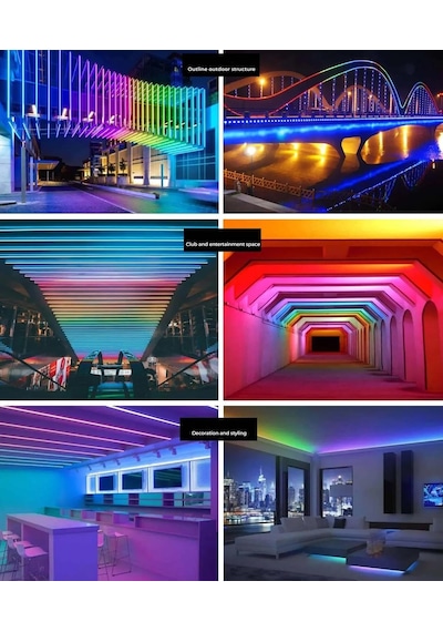 5 Metre Usb Bağlantılı Rgb Pixel Neon Led - Kumandalı, Bluetooth İle Kontrol, Zamanlayıcılı Esnek Şerit Işık - Diğer