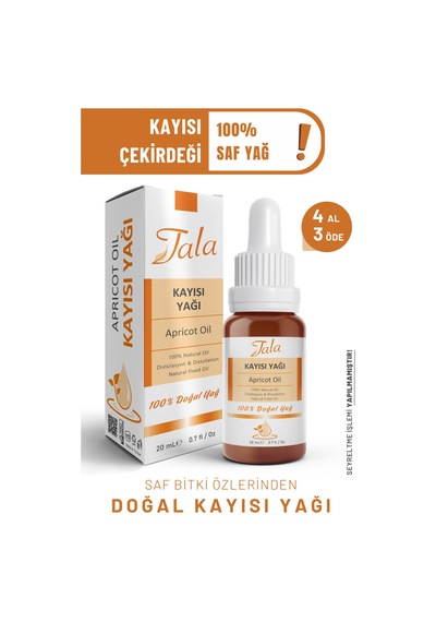 Tala Kayısı Çekirdeği Yağı %100 Saf Ve Doğal Soğuk Sıkım 20 ML