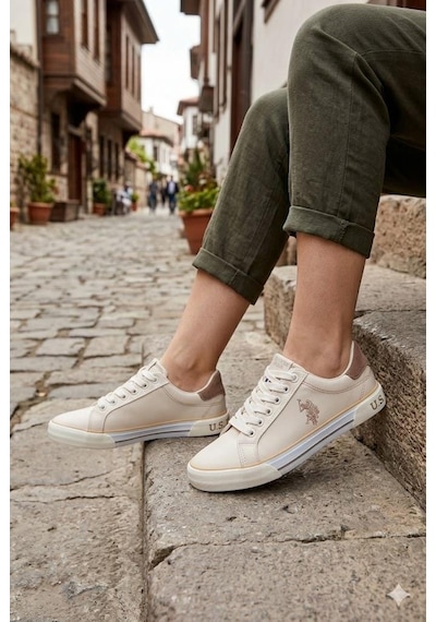 U.s. Polo Assn. Rachel 6fx Keten Orijinal Ürün Sneaker Kadın Ayakkabı Bej