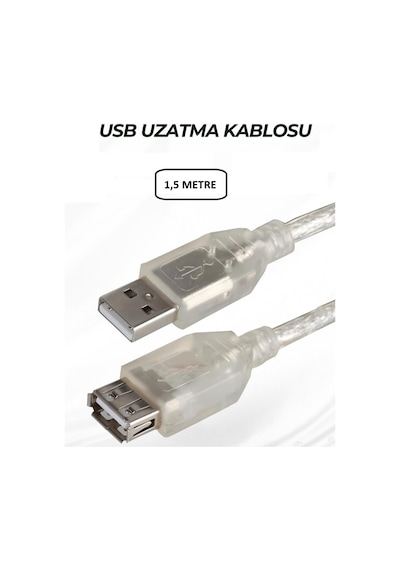 Usb 2.0 Extension Cable 1.5 Mt Usb Uzatma Kablosu