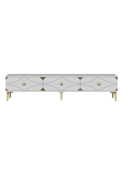 Tsa1897bg Alfa Tv Sehpası Beyaz-gold 180cm